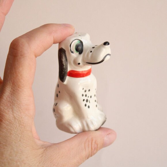 Vintage 1950s Salt and Pepper Shaker, Dalmatian Dog  S & P, Collectible Kitchen - Picture 3 of 10